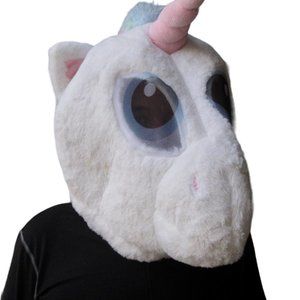 Dan Dee Greeter Unicorn Head Rainbow Cosplay Maskimals Kawaii Mardi Gras Pride